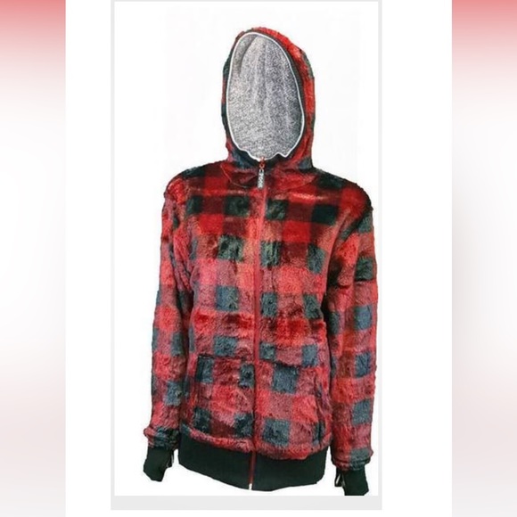 Pook Faux Fur Reversible Hoodie - Picture 4 of 12